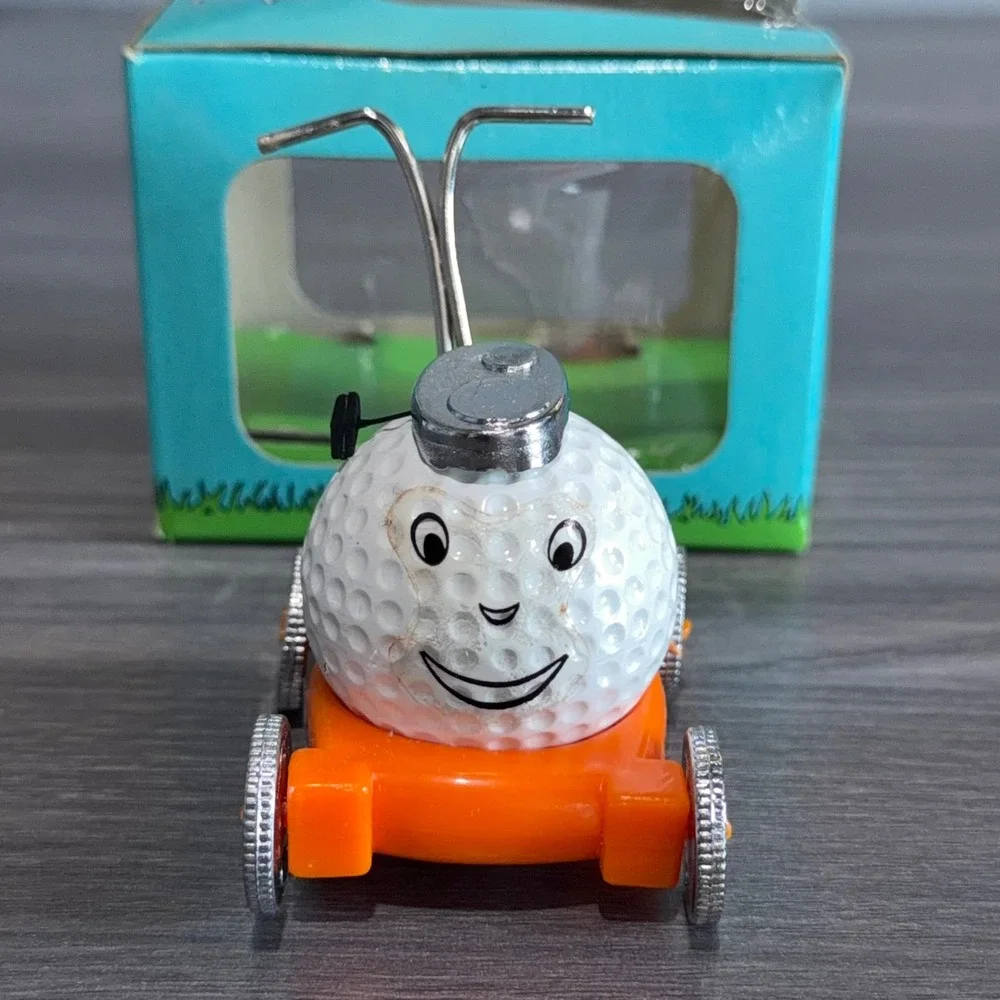 Vintage 1987 Nikry Ruff Rider Golf Ball Lawnmower Novelty Toy with Box Gift